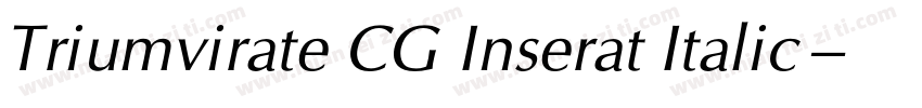 Triumvirate CG Inserat Italic字体转换